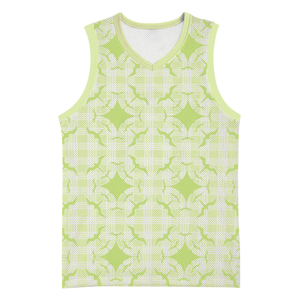 Omaomao Hawaii Iwa Bird Palaka Motifs Basketball Jersey LT14 Unisex Green - Polynesian Pride