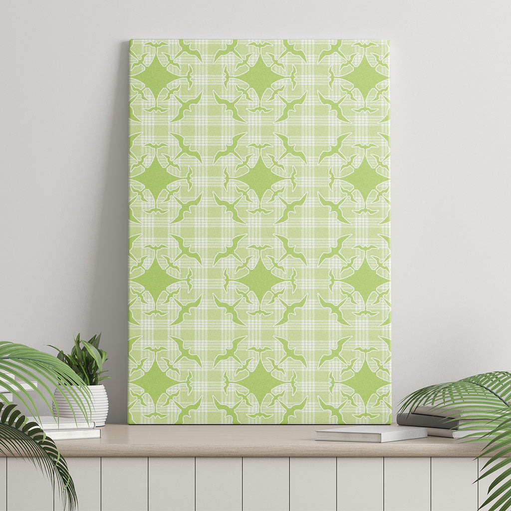 Omaomao Hawaii Iwa Bird Palaka Motifs Canvas Wall Art