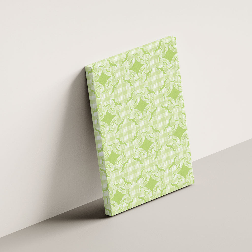 Omaomao Hawaii Iwa Bird Palaka Motifs Canvas Wall Art