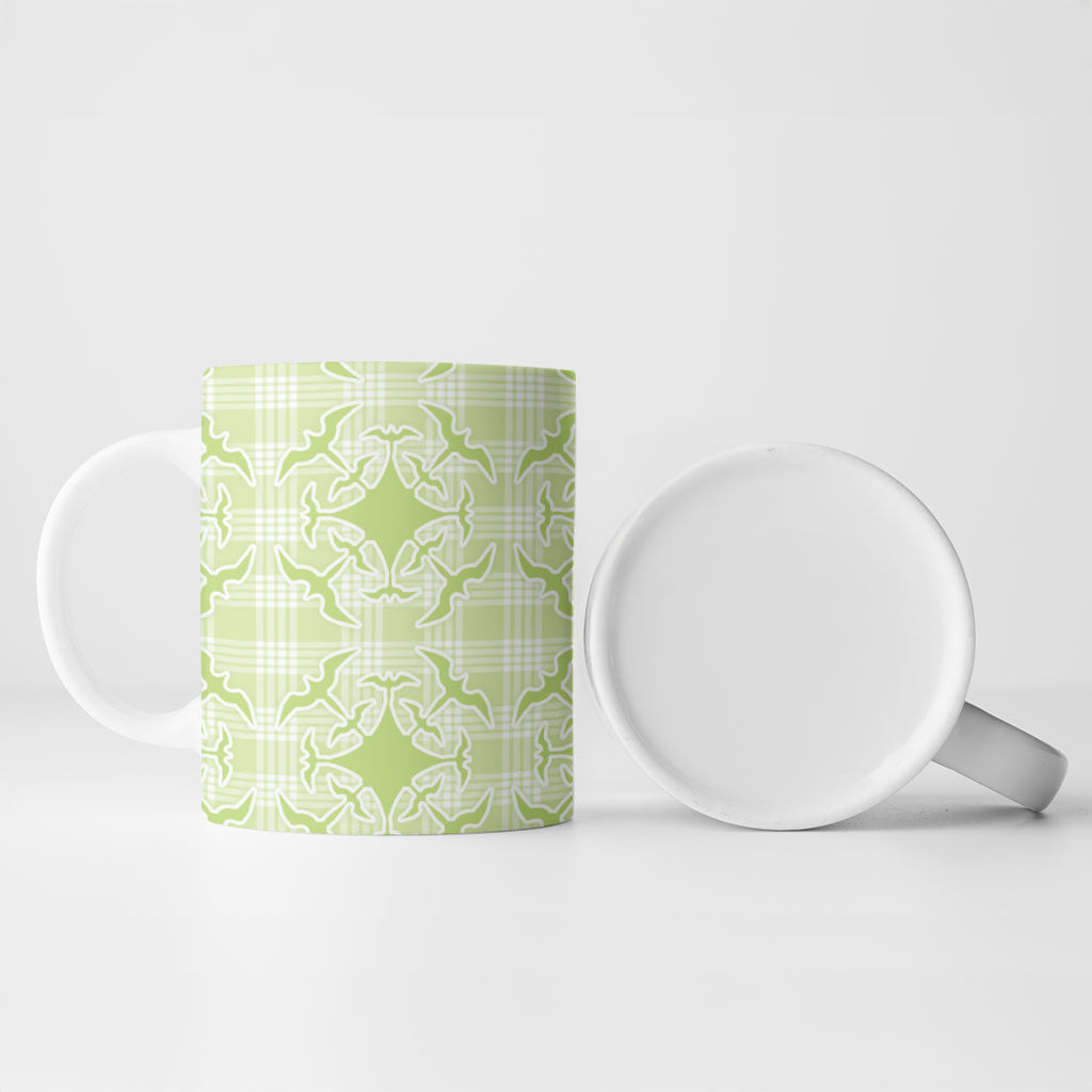 Omaomao Hawaii Iwa Bird Palaka Motifs Ceramic Mug