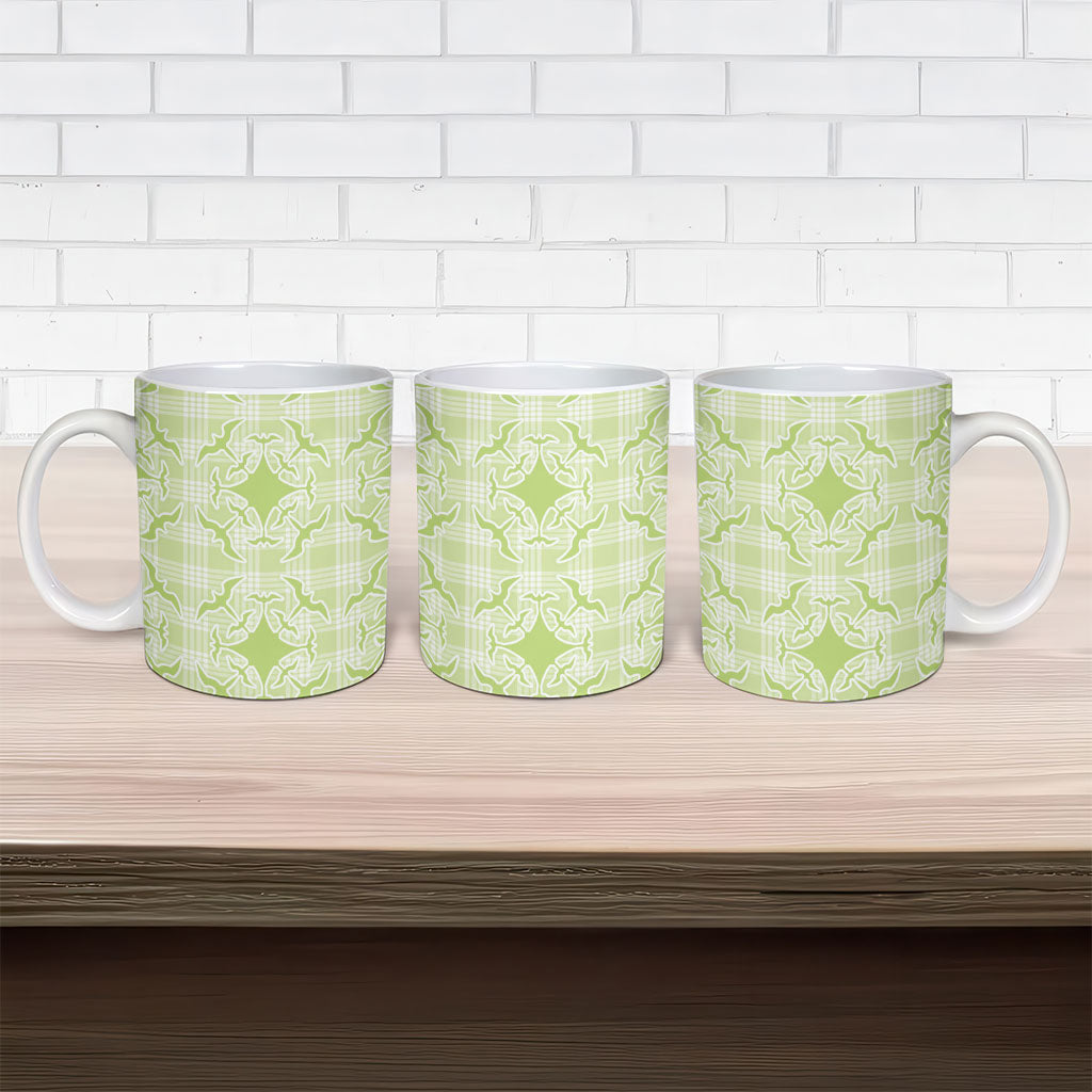 Omaomao Hawaii Iwa Bird Palaka Motifs Ceramic Mug