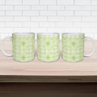 Omaomao Hawaii Iwa Bird Palaka Motifs Ceramic Mug