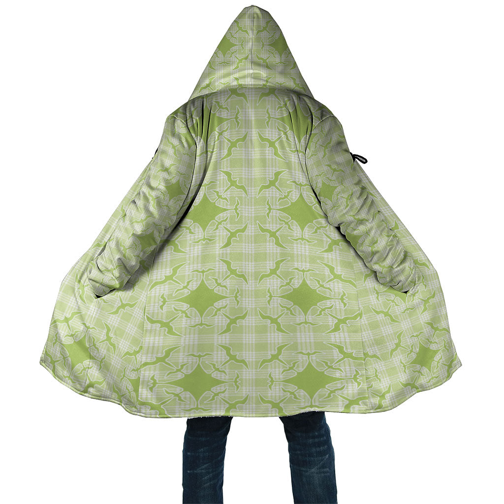Omaomao Hawaii Iwa Bird Palaka Motifs Cloak LT14 Unisex Green - Polynesian Pride