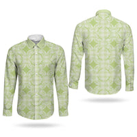 Omaomao Hawaii Iwa Bird Palaka Motifs Couples Matching Summer Maxi Dress and Long Sleeve Button Shirt LT14 - Polynesian Pride