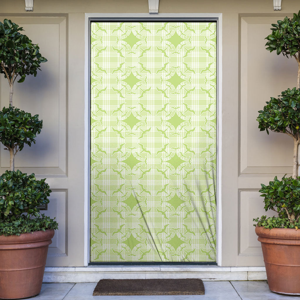 Omaomao Hawaii Iwa Bird Palaka Motifs Door Cover
