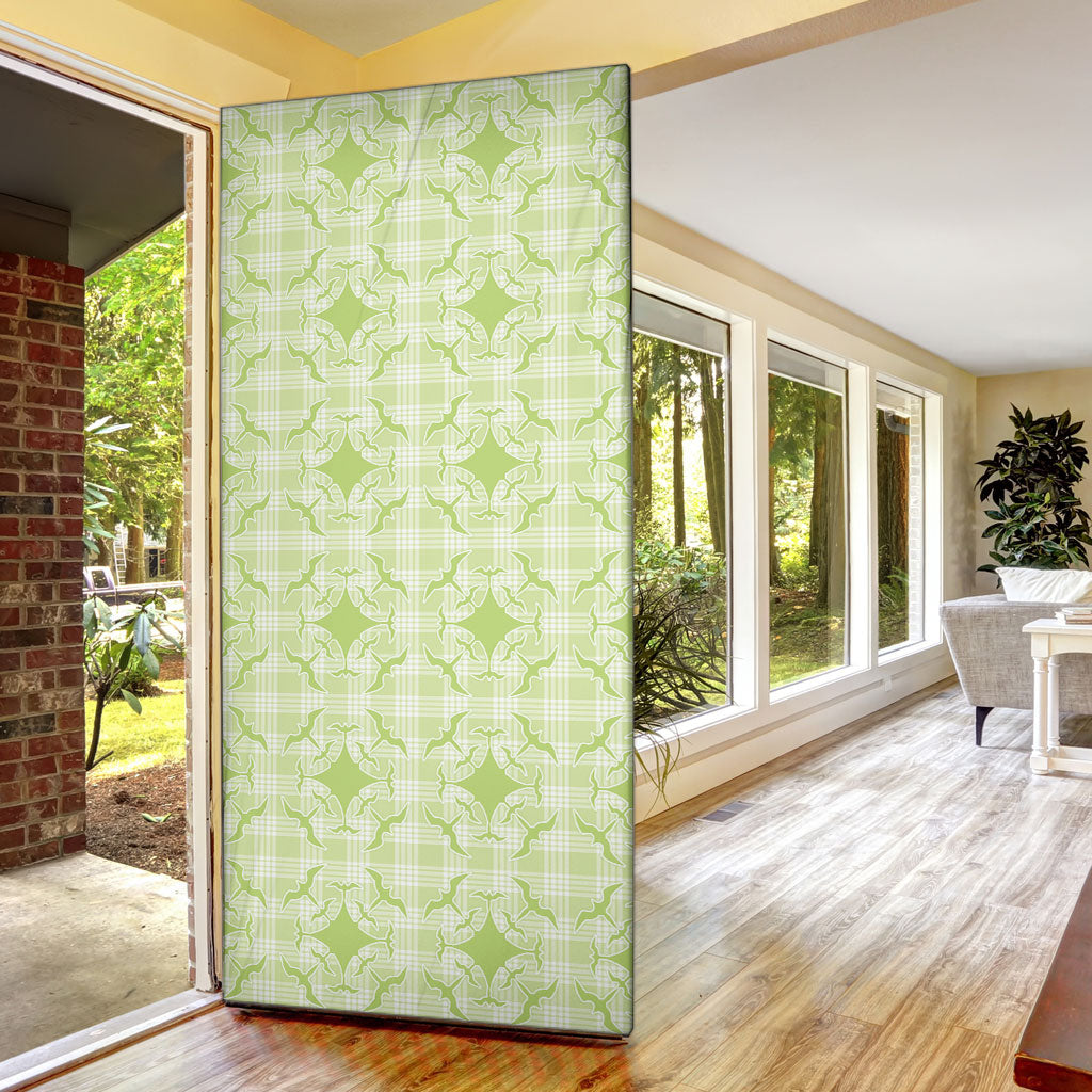 Omaomao Hawaii Iwa Bird Palaka Motifs Door Cover