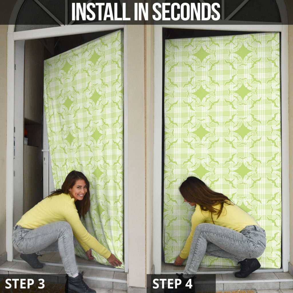 Omaomao Hawaii Iwa Bird Palaka Motifs Door Cover