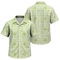 Omaomao Hawaii Iwa Bird Palaka Motifs Family Matching Off Shoulder Maxi Dress and Hawaiian Shirt LT14 Son's Shirt Green - Polynesian Pride