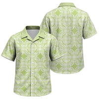 Omaomao Hawaii Iwa Bird Palaka Motifs Family Matching Tank Maxi Dress and Hawaiian Shirt LT14 Son's Shirt Green - Polynesian Pride
