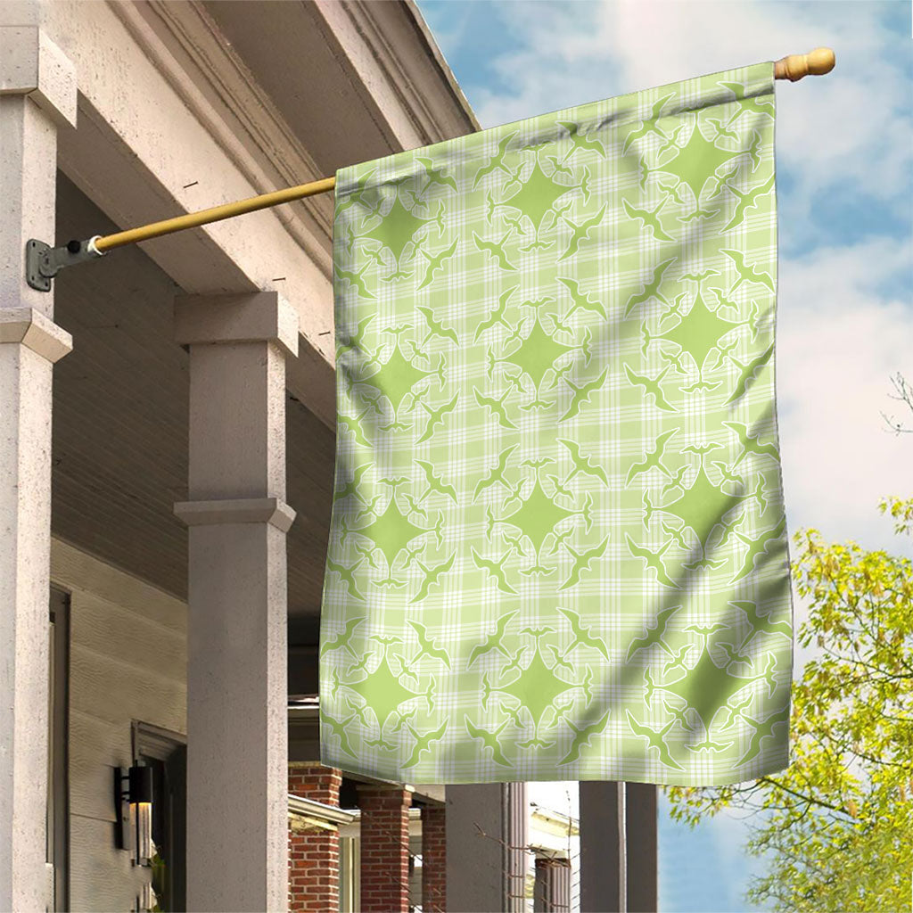 Omaomao Hawaii Iwa Bird Palaka Motifs Garden Flag LT14 House Flag Green - Polynesian Pride