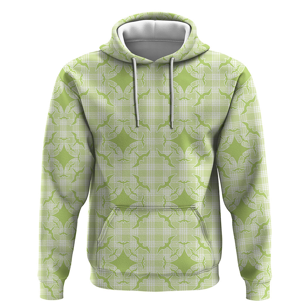 Omaomao Hawaii Iwa Bird Palaka Motifs Hoodie LT14 Pullover Hoodie Green - Polynesian Pride