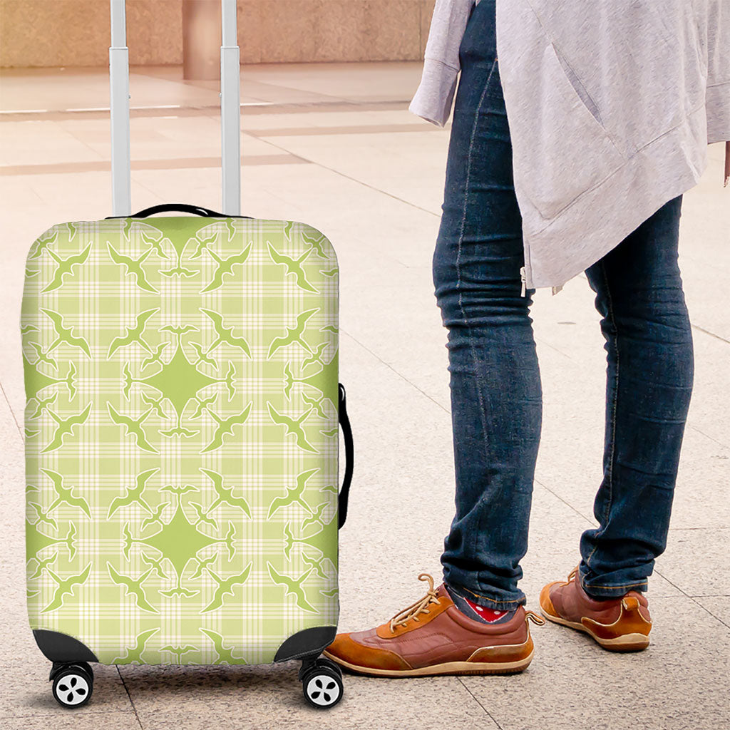 Omaomao Hawaii Iwa Bird Palaka Motifs Luggage Cover LT14 Green - Polynesian Pride