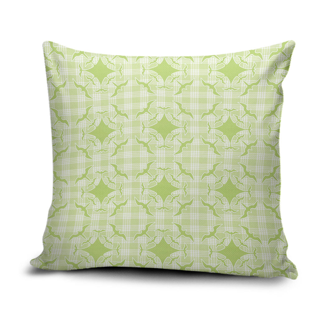 Omaomao Hawaii Iwa Bird Palaka Motifs Pillow Cover LT14 Green - Polynesian Pride