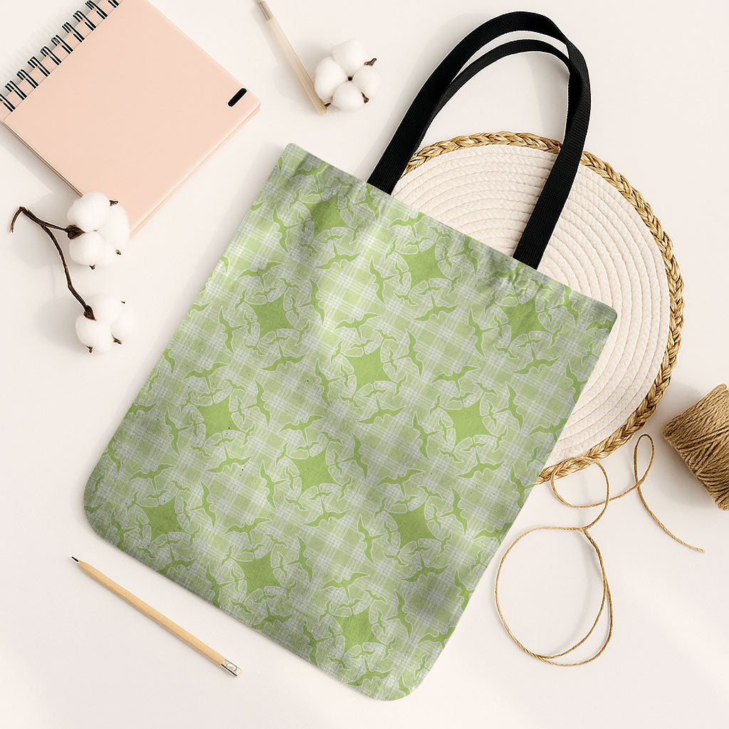 Omaomao Hawaii Iwa Bird Palaka Motifs Tote Bag LT14 Black Strap One Size Green - Polynesian Pride