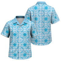 Polu Hawaii Iwa Bird Palaka Motifs Family Matching Mermaid Dress and Hawaiian Shirt LT14 Son's Shirt Blue - Polynesian Pride