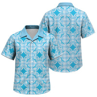 Polu Hawaii Iwa Bird Palaka Motifs Family Matching Summer Maxi Dress and Hawaiian Shirt LT14 Son's Shirt Blue - Polynesian Pride