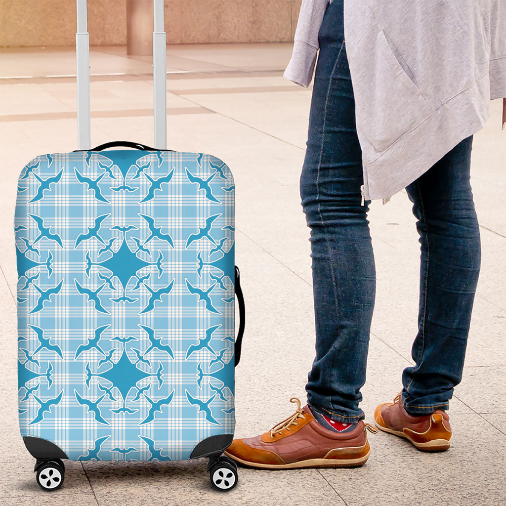 Polu Hawaii Iwa Bird Palaka Motifs Luggage Cover LT14 Blue - Polynesian Pride