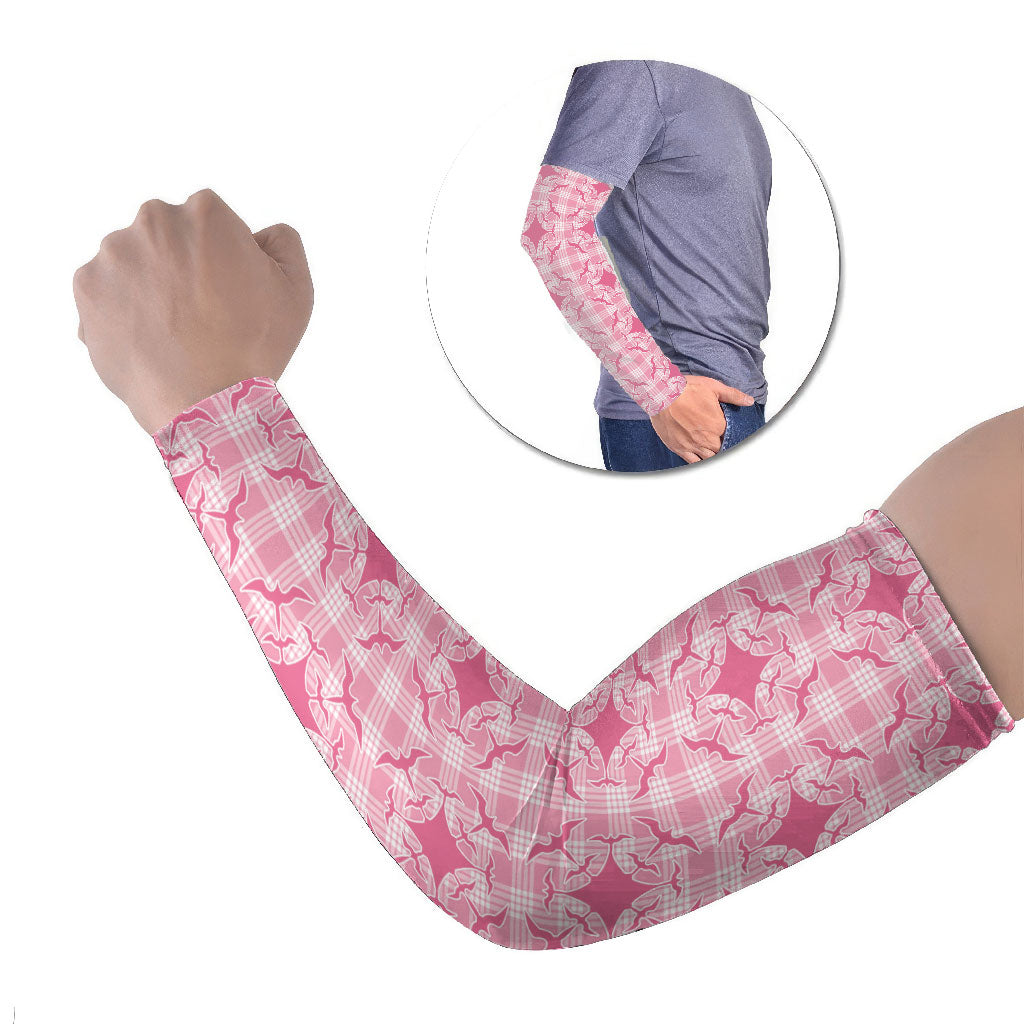 Alaka Hawaii Iwa Bird Palaka Motifs Arm Sleeves LT14 Set of 2 Pink - Polynesian Pride