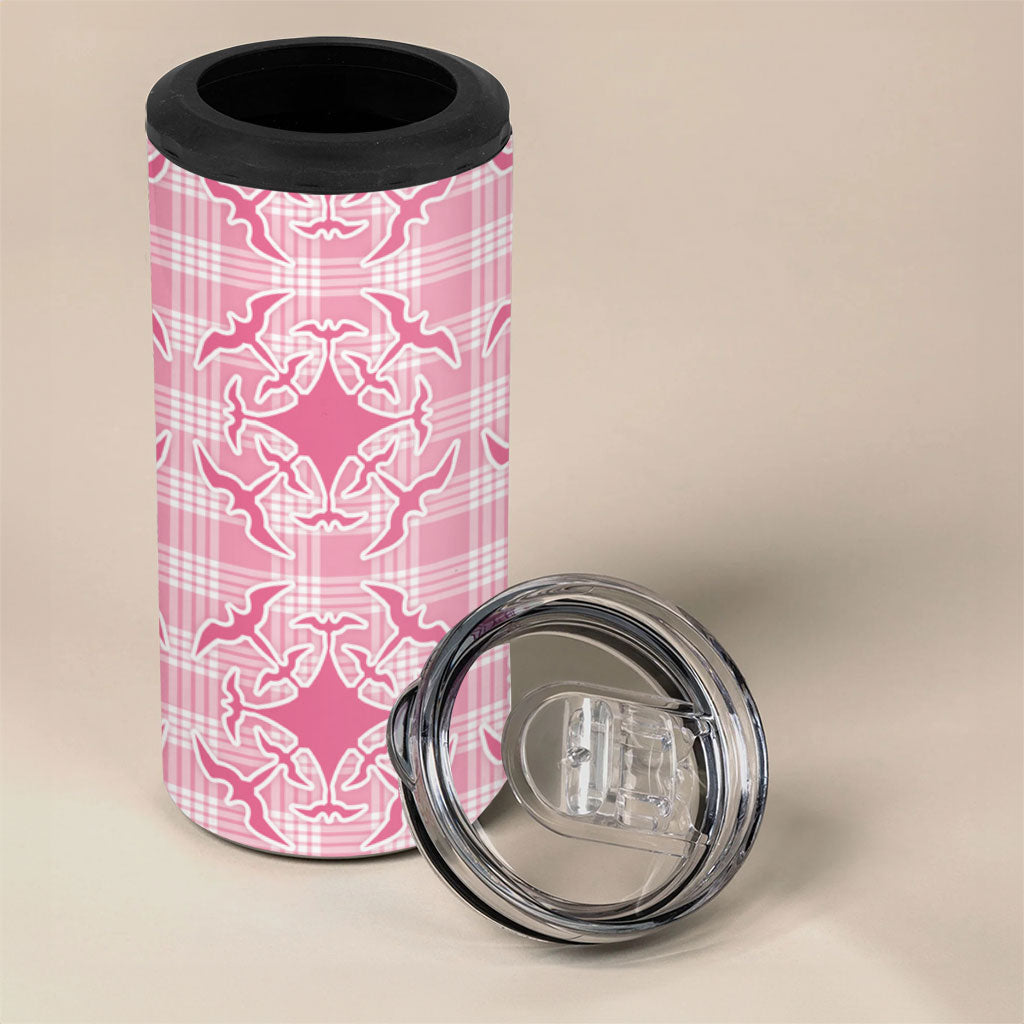 Alaka Hawaii Iwa Bird Palaka Motifs 4 in 1 Can Cooler Tumbler