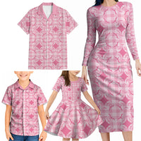 Alaka Hawaii Iwa Bird Palaka Motifs Family Matching Long Sleeve Bodycon Dress and Hawaiian Shirt LT14 - Polynesian Pride