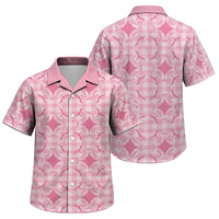 Alaka Hawaii Iwa Bird Palaka Motifs Family Matching Off The Shoulder Long Sleeve Dress and Hawaiian Shirt LT14 Son's Shirt Pink - Polynesian Pride