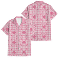 Alaka Hawaii Iwa Bird Palaka Motifs Family Matching Short Sleeve Bodycon Dress and Hawaiian Shirt LT14 Dad's Shirt - Short Sleeve Pink - Polynesian Pride