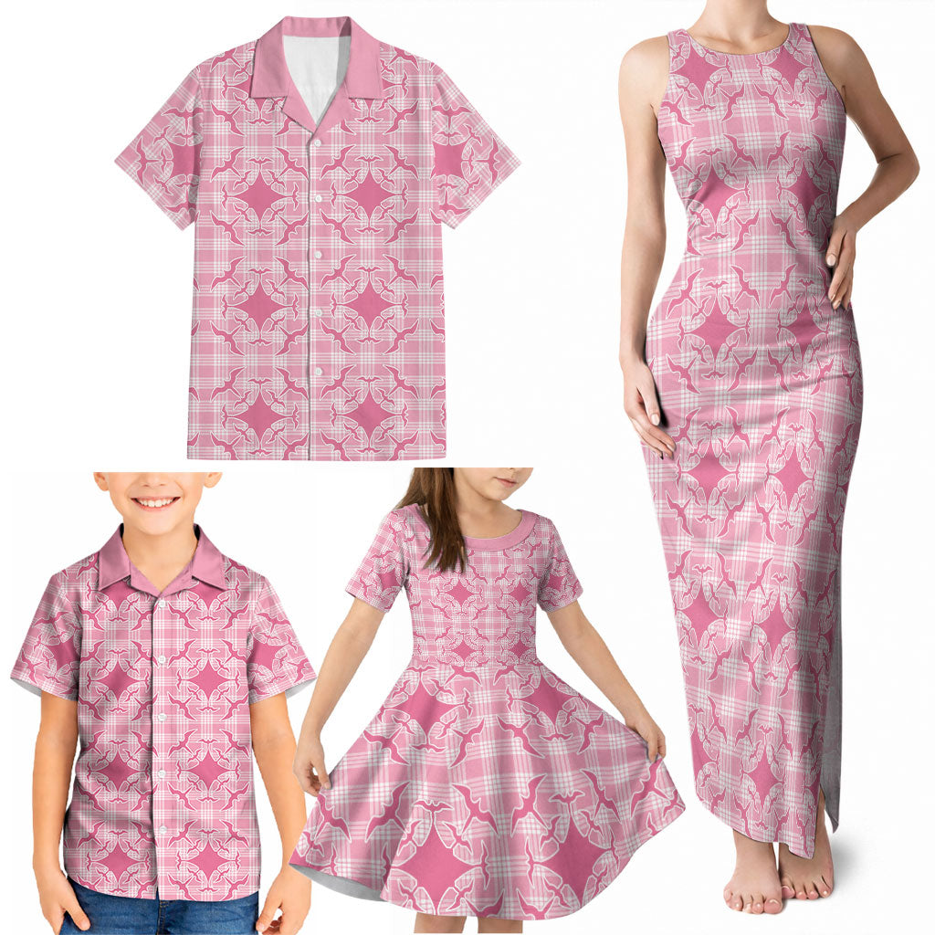 Alaka Hawaii Iwa Bird Palaka Motifs Family Matching Tank Maxi Dress and Hawaiian Shirt LT14 - Polynesian Pride