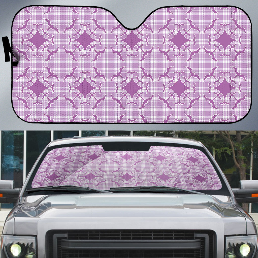 Poni Hawaii Iwa Bird Palaka Motifs Auto Sun Shade