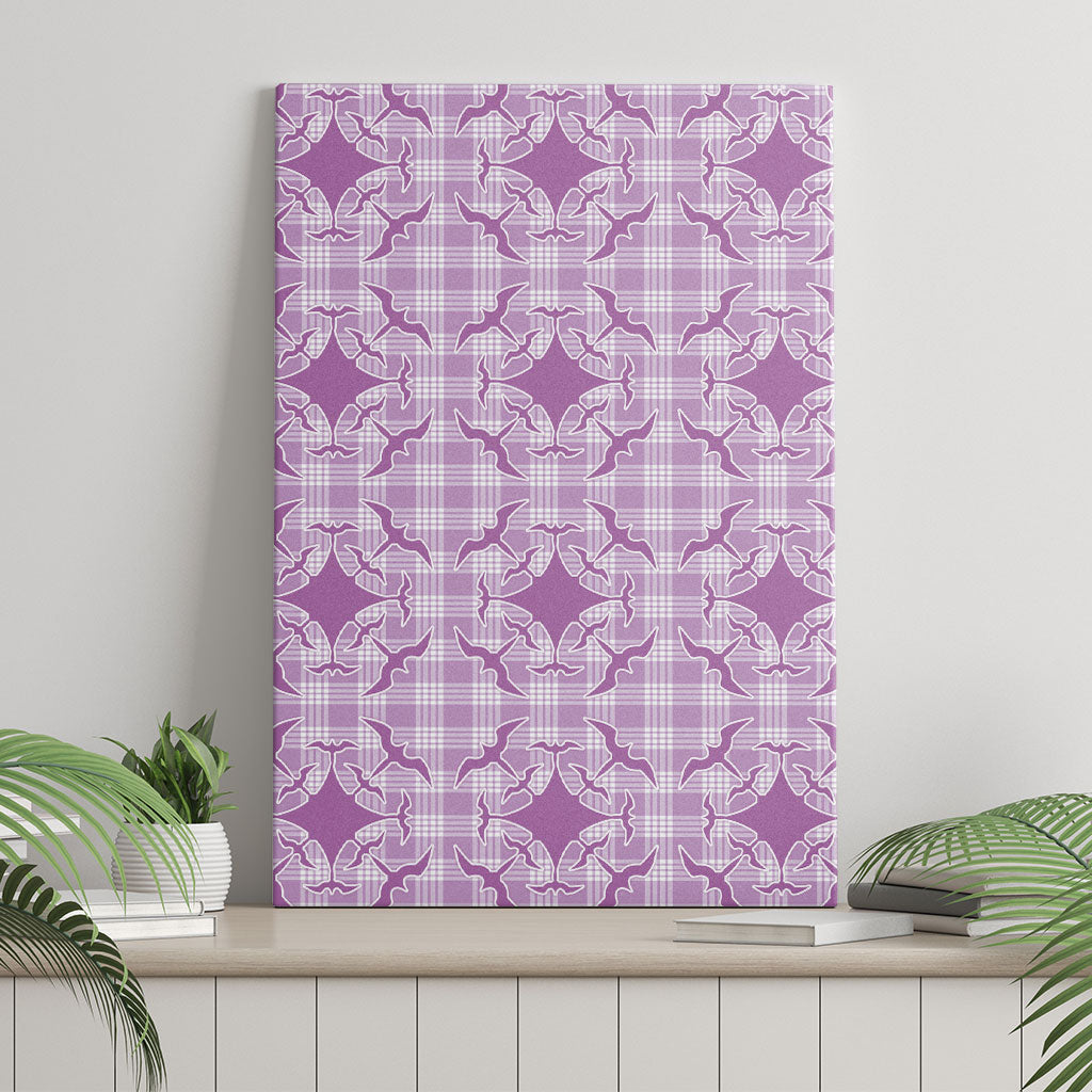 Poni Hawaii Iwa Bird Palaka Motifs Canvas Wall Art