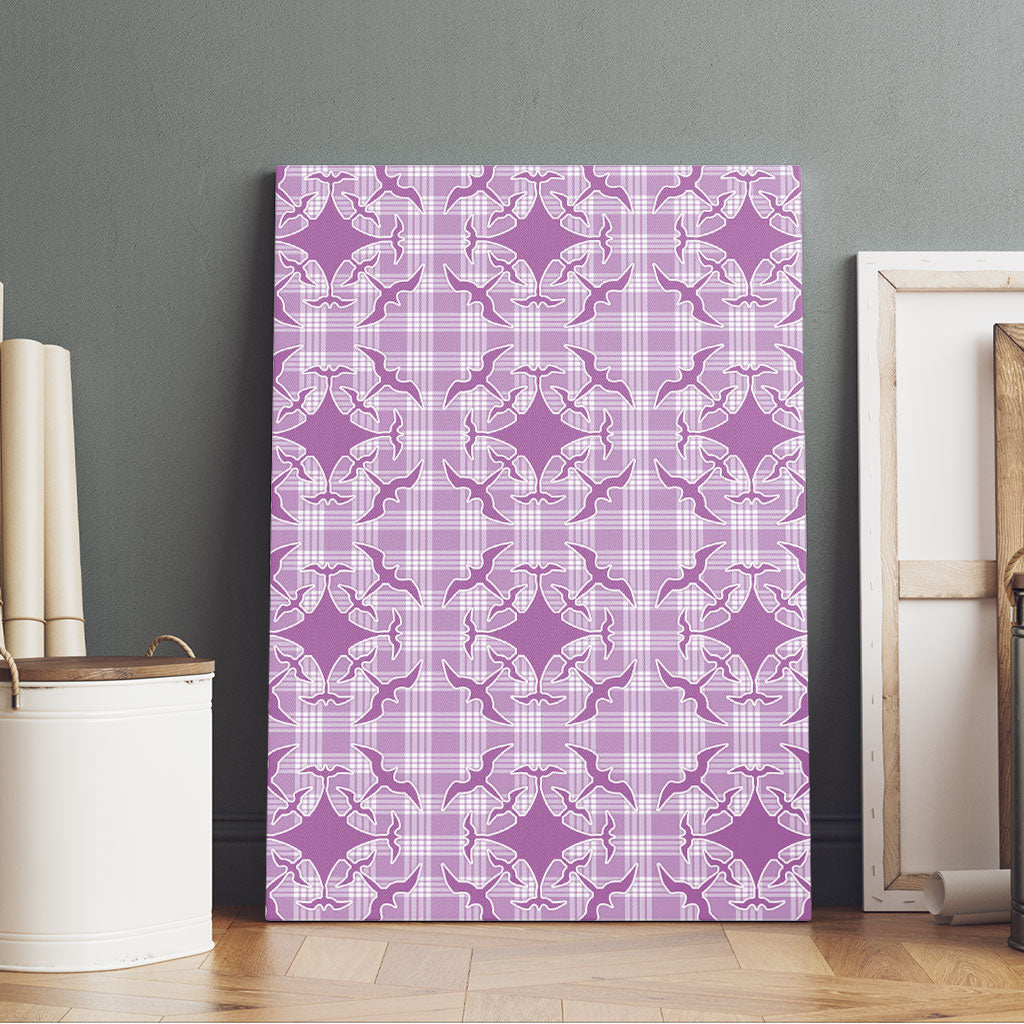 Poni Hawaii Iwa Bird Palaka Motifs Canvas Wall Art