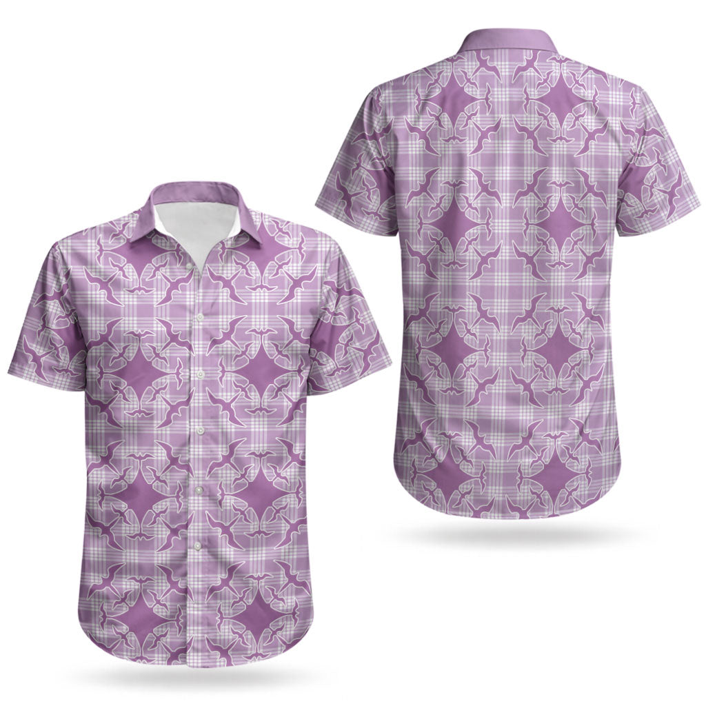 Poni Hawaii Iwa Bird Palaka Motifs Couples Matching Mermaid Dress and Hawaiian Shirt LT14 - Polynesian Pride