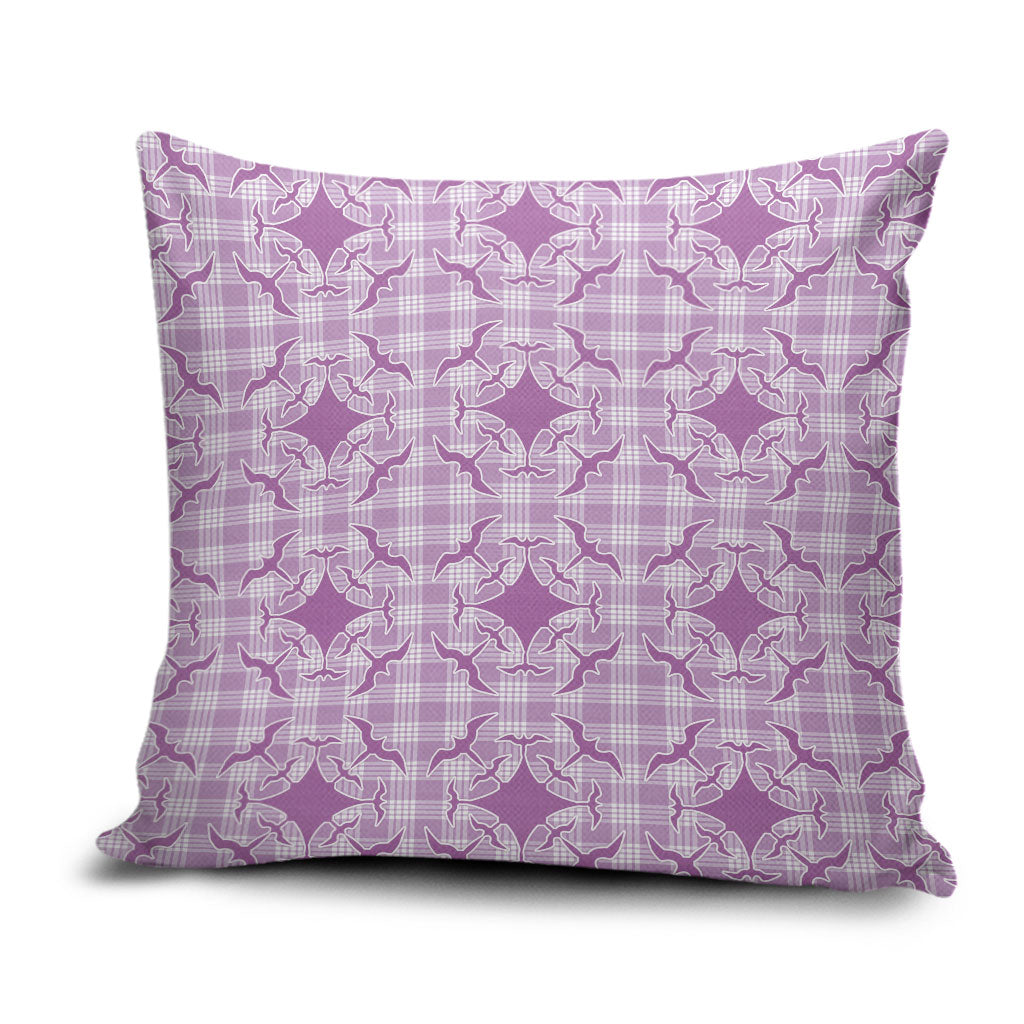 Poni Hawaii Iwa Bird Palaka Motifs Pillow Cover LT14 Purple - Polynesian Pride