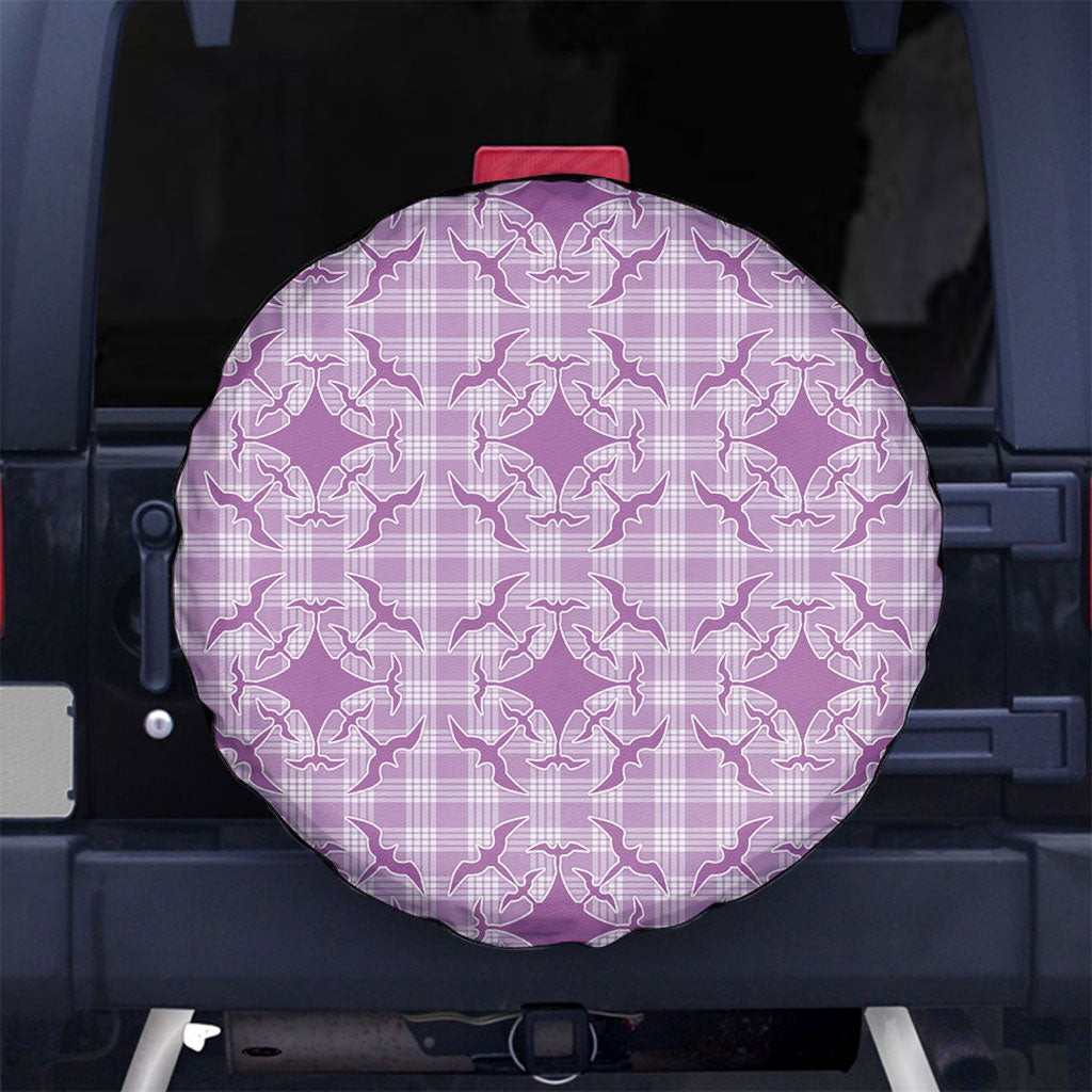 Poni Hawaii Iwa Bird Palaka Motifs Spare Tire Cover LT14 No hole Purple - Polynesian Pride