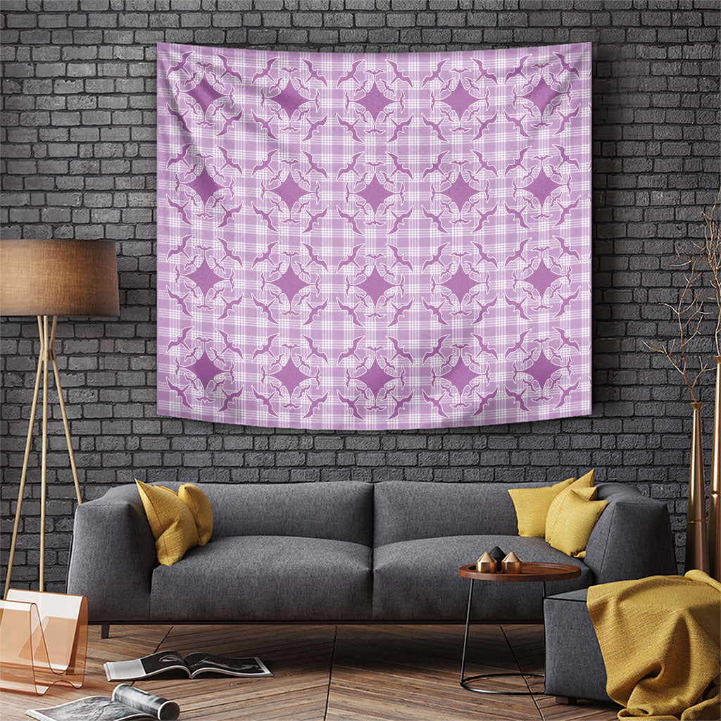 Poni Hawaii Iwa Bird Palaka Motifs Tapestry LT14 Purple - Polynesian Pride