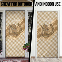 Makue Hawaii Cowboy Palaka Motifs Personalised Door Cover Paniolo Festival Puakenikeni Lei LT14 - Polynesian Pride