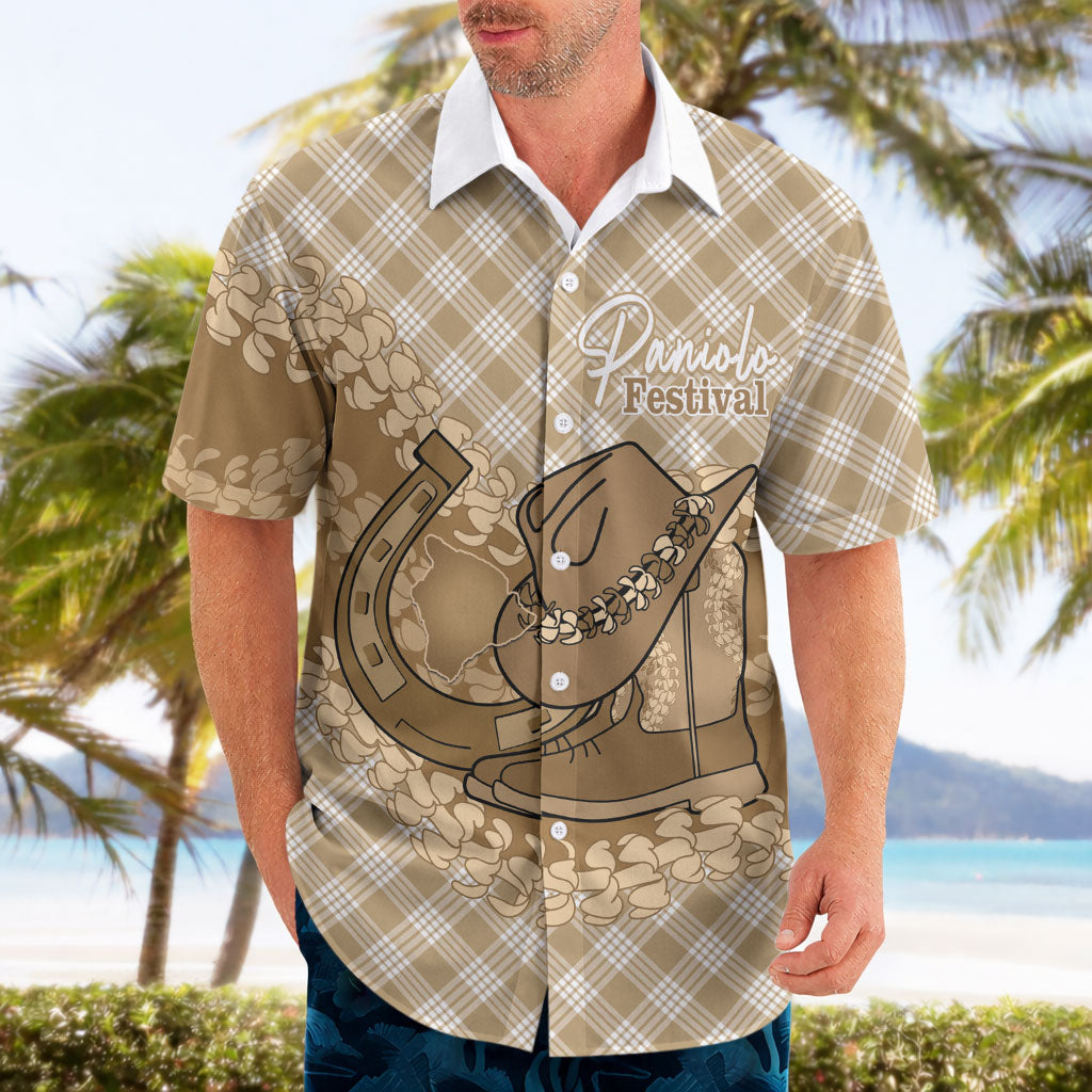 Makue Hawaii Cowboy Palaka Motifs Personalised Hawaiian Shirt Paniolo Festival Puakenikeni Lei LT14 - Polynesian Pride