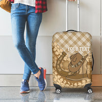 Makue Hawaii Cowboy Palaka Motifs Personalised Luggage Cover Paniolo Festival Puakenikeni Lei LT14 - Polynesian Pride
