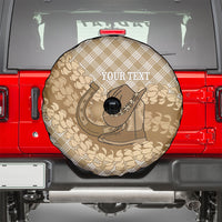 Makue Hawaii Cowboy Palaka Motifs Personalised Spare Tire Cover Paniolo Festival Puakenikeni Lei LT14 - Polynesian Pride