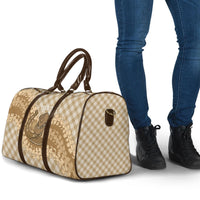 Makue Hawaii Cowboy Palaka Motifs Personalised Travel Bag Paniolo Festival Puakenikeni Lei LT14 - Polynesian Pride