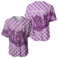 Poni Hawaii Cowboy Palaka Motifs Personalised Baseball Jersey Paniolo Festival Puakenikeni Lei