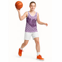 Poni Hawaii Cowboy Palaka Motifs Personalised Basketball Jersey Paniolo Festival Puakenikeni Lei LT14 - Polynesian Pride