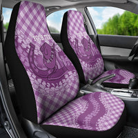 Poni Hawaii Cowboy Palaka Motifs Personalised Car Seat Cover Paniolo Festival Puakenikeni Lei LT14 - Polynesian Pride