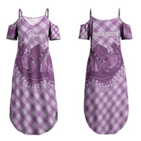 Poni Hawaii Cowboy Palaka Motifs Personalised Couples Matching Summer Maxi Dress and Hawaiian Shirt Paniolo Festival Puakenikeni Lei LT14 - Polynesian Pride