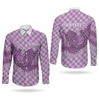 Poni Hawaii Cowboy Palaka Motifs Personalised Couples Matching Tank Maxi Dress and Long Sleeve Button Shirt Paniolo Festival Puakenikeni Lei LT14 - Polynesian Pride