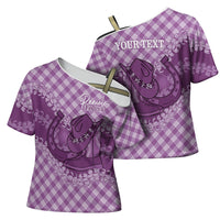 Poni Hawaii Cowboy Palaka Motifs Personalised Cross Shoulder Shirt Paniolo Festival Puakenikeni Lei LT14 - Polynesian Pride