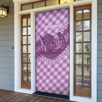 Poni Hawaii Cowboy Palaka Motifs Personalised Door Cover Paniolo Festival Puakenikeni Lei LT14 - Polynesian Pride