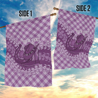 Poni Hawaii Cowboy Palaka Motifs Personalised Garden Flag Paniolo Festival Puakenikeni Lei LT14 - Polynesian Pride