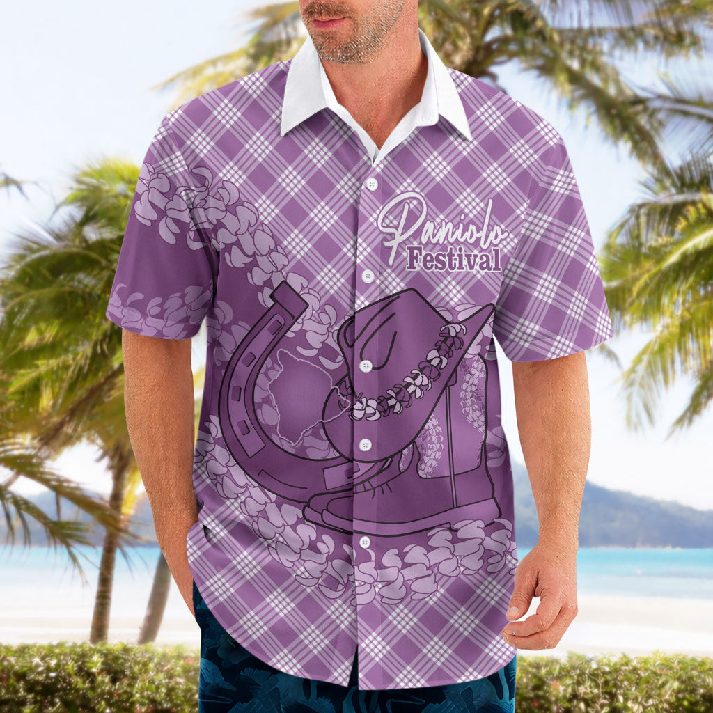 Poni Hawaii Cowboy Palaka Motifs Personalised Hawaiian Shirt Paniolo Festival Puakenikeni Lei LT14 - Polynesian Pride