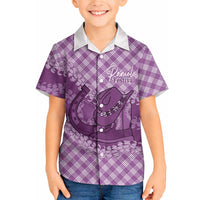 Poni Hawaii Cowboy Palaka Motifs Personalised Hawaiian Shirt Paniolo Festival Puakenikeni Lei LT14 - Polynesian Pride