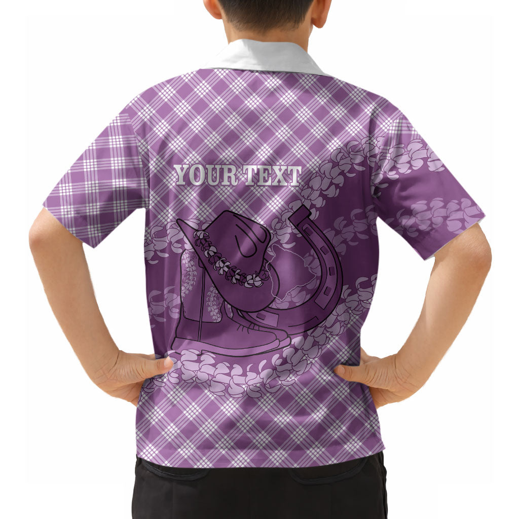 Poni Hawaii Cowboy Palaka Motifs Personalised Hawaiian Shirt Paniolo Festival Puakenikeni Lei LT14 - Polynesian Pride